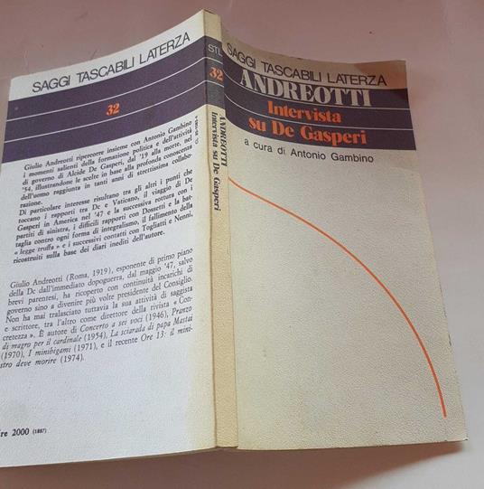 Intervista su De Gasperi - Giulio Andreotti - copertina