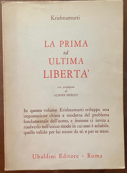 la prima ed ultima verità - copertina