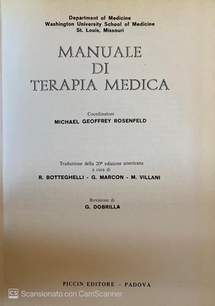 Manuale di terapia medica - copertina
