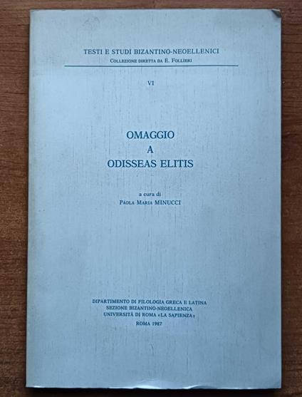 Omaggio a Odisseas Elitis - copertina