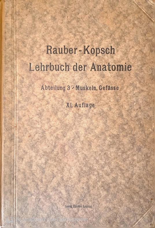 Rauber's Lehrbuch der Anatomie des Menschen. Vol. 3 - copertina
