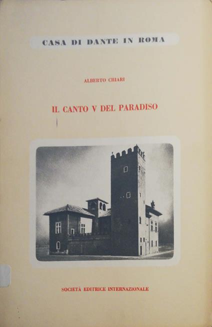 Il canto V del Paradiso - Alberto Chiari - copertina