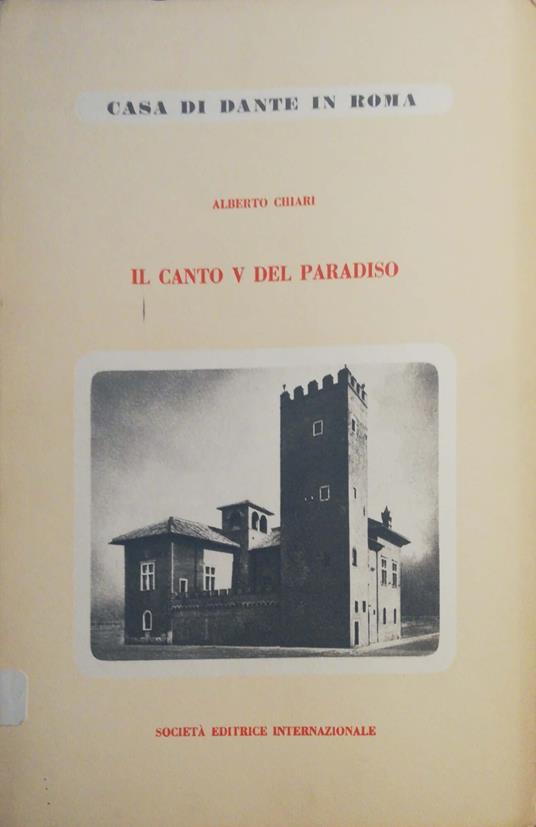 Il canto V del Paradiso - Alberto Chiari - copertina