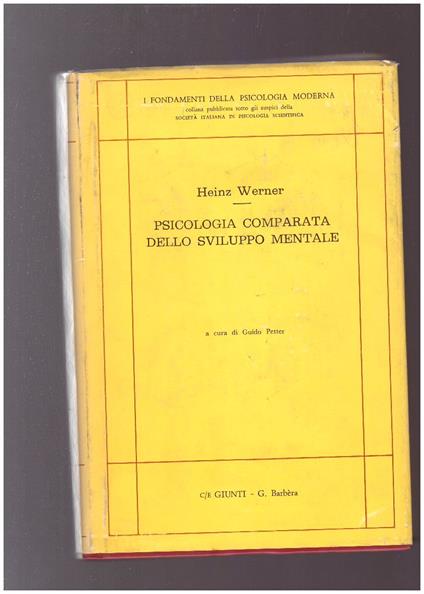 Psicologia comparata dello sviluppo mentale - Heinz Werner - copertina