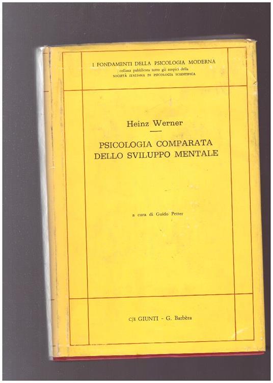 Psicologia comparata dello sviluppo mentale - Heinz Werner - copertina