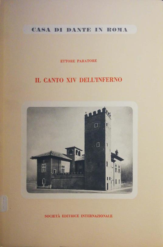Il canto XIV dell'Inferno - Ettore Paratore - copertina