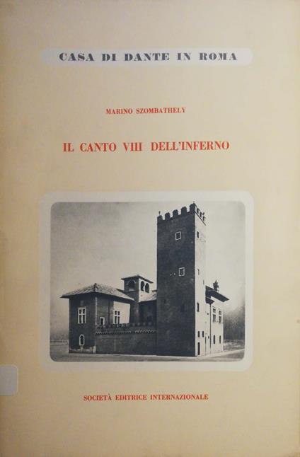 Il canto VIII dell'Inferno - Marino Szombathely - copertina
