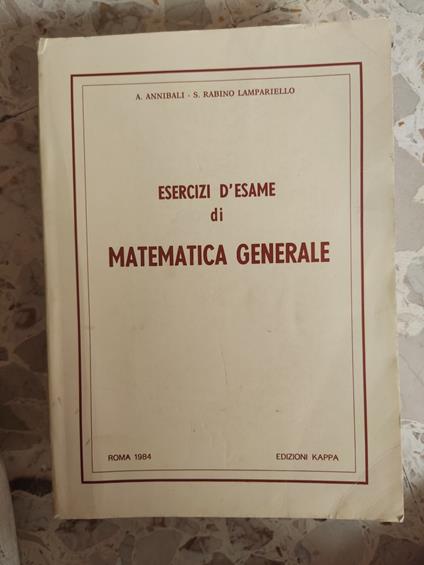 Esercii d'esame di matematica generale - copertina