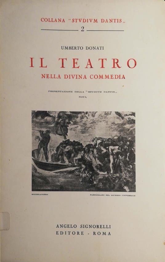 Il teatro nella Divina Commedia - copertina