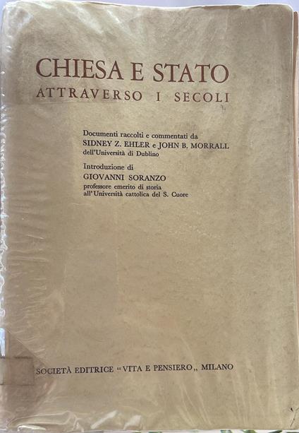 Chiesa e Stato attraverso i secoli - copertina