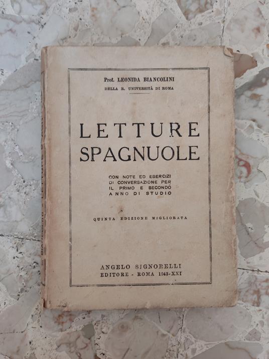 Letture spagnole - Leonida Biancolini - copertina