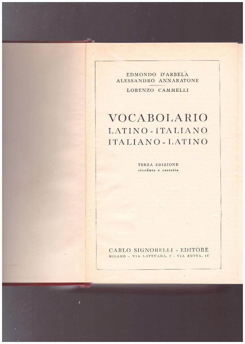 Vocabolario Latino-Italiano Italiano-Latino