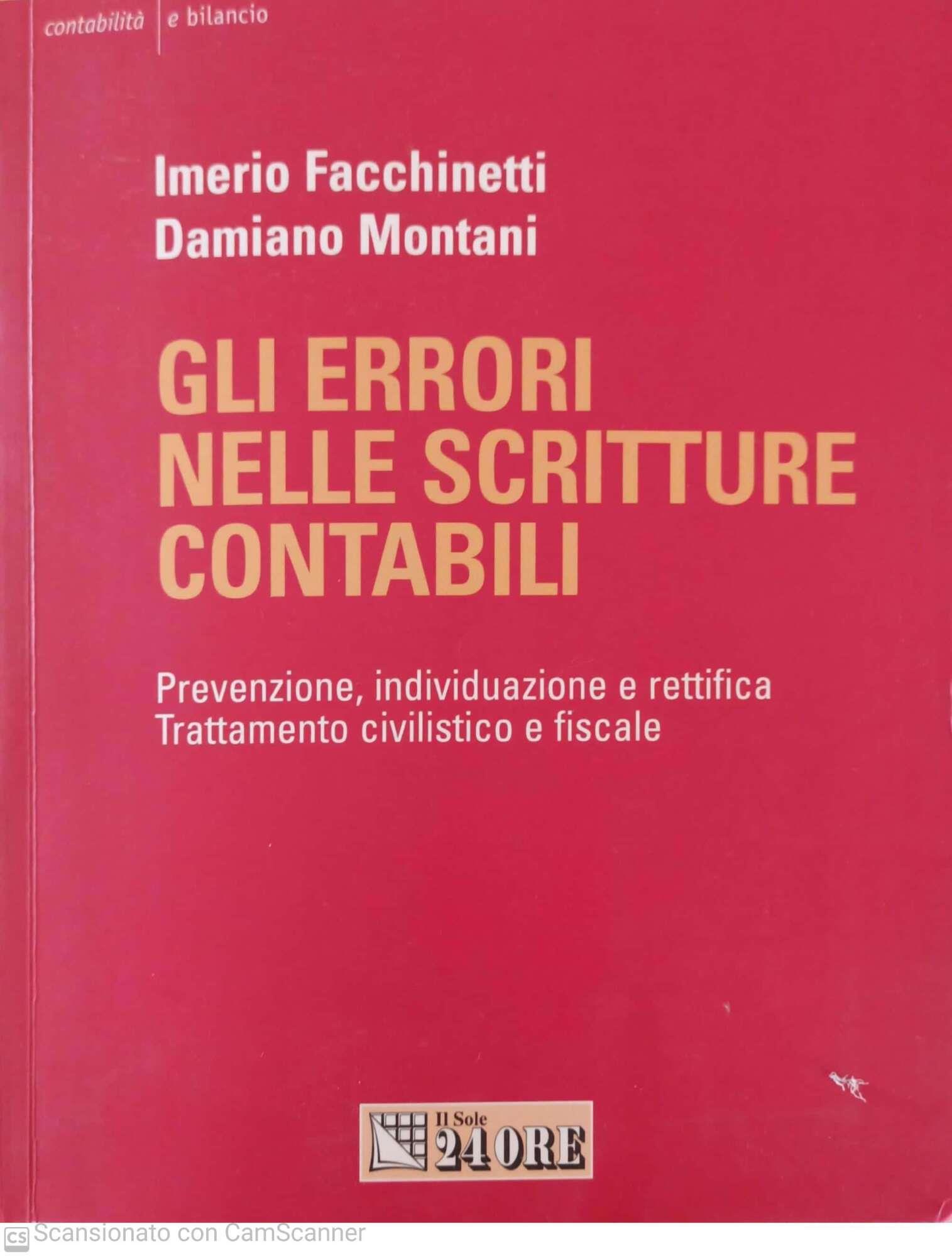 Gli errori nelle scritture contabili
