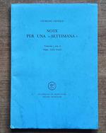 Note per una settimana