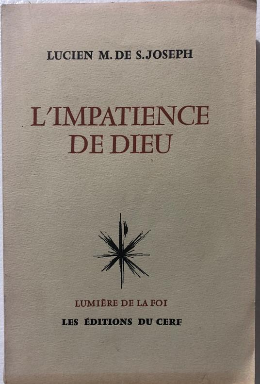 L' impatience de Dieu - copertina