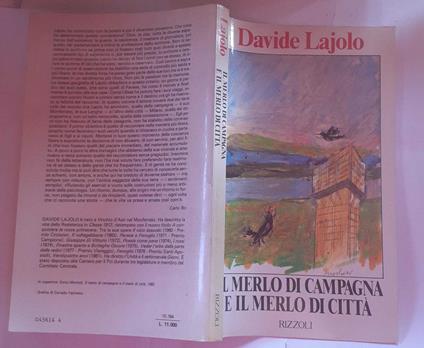Il merlo di campagna e il merlo di città - Davide Lajolo - copertina