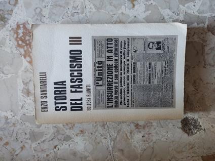 Storia del fascismo 3 - Enzo Santarelli - copertina