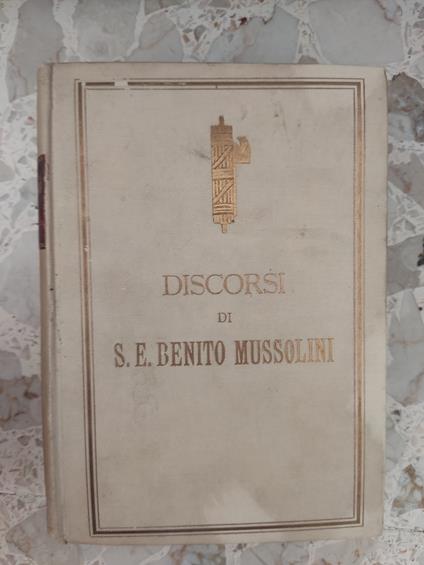 Discorsi parlamentari A. 1922 - Benito Mussolini - copertina