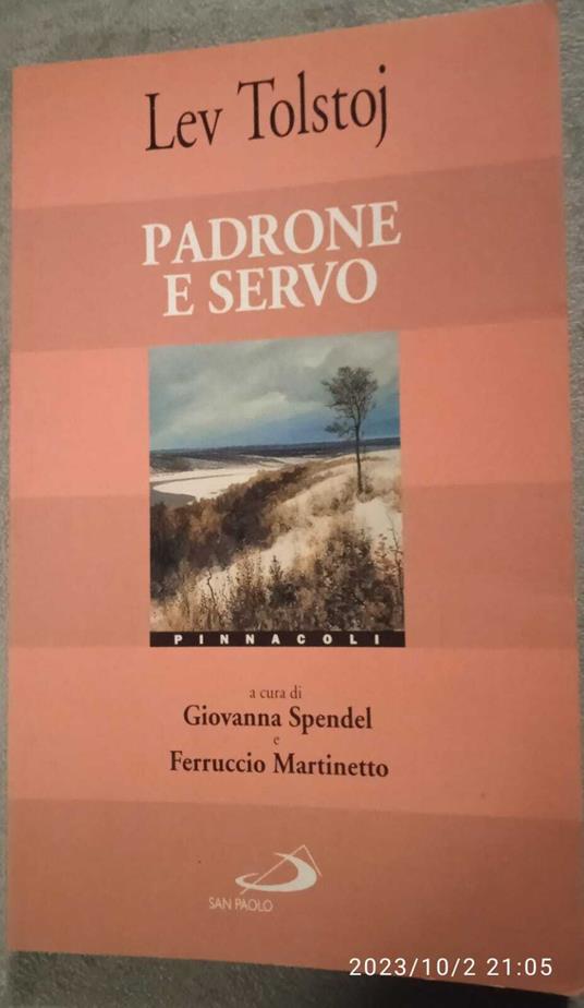 Padrone e servo - Lev Tolstoj - copertina
