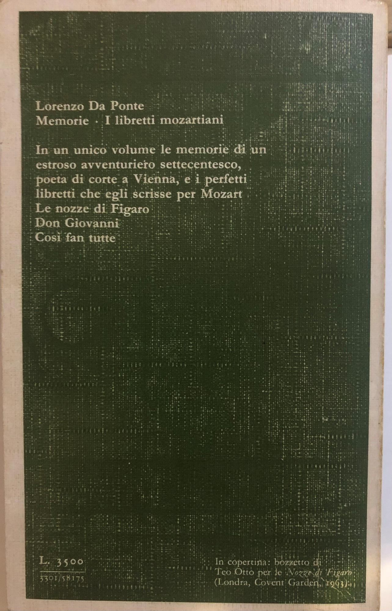 Memorie. I libretti mozartiani