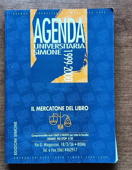 Agenda universitaria 1999-2000 - copertina