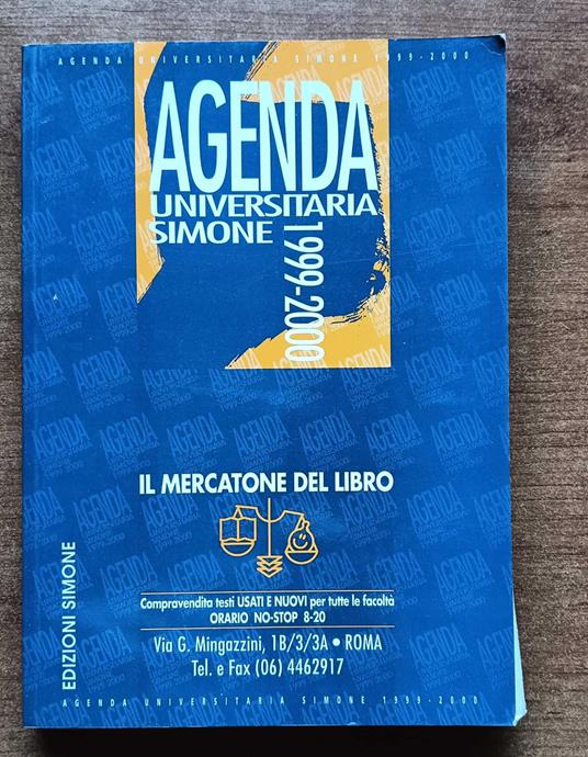 Agenda universitaria 1999-2000 - copertina