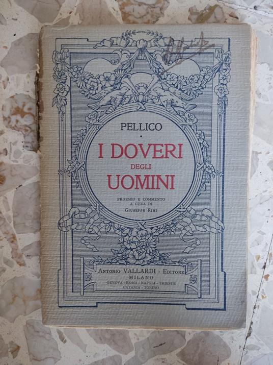 I doveri degli uomini - Silvio Pellico - copertina