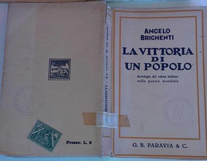 La vittoria di un popolo - Angelo Brighenti - copertina