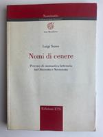 Nomi di cenere. Percorsi di onomastica letteraria tra Ottocento e Novecento