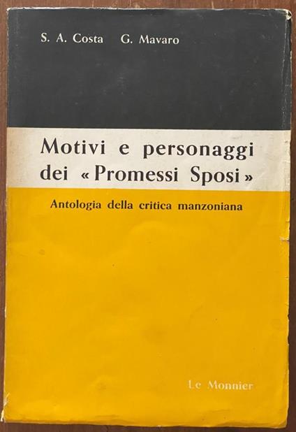 motivi e personaggi dei promessi sposi - copertina
