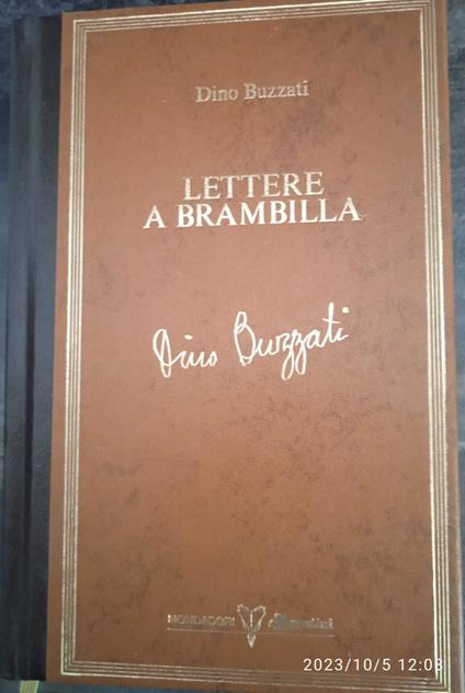 Lettere a brambilla - Dino Buzzati - copertina