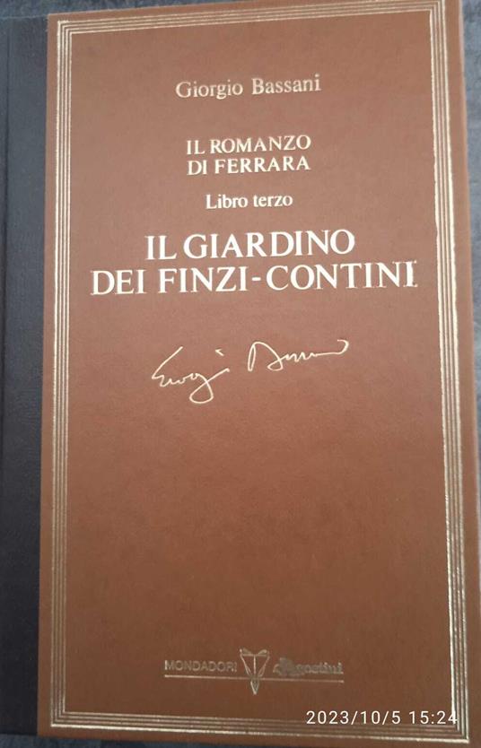 Il giardino dei finzi-contini - Giorgio Bassani - copertina