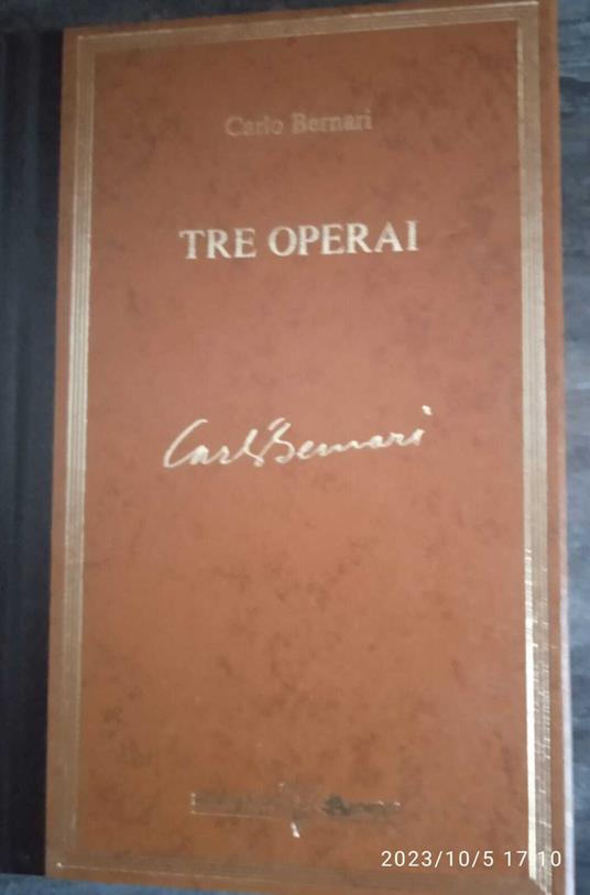 Tre operai - Carlo Bernari - copertina