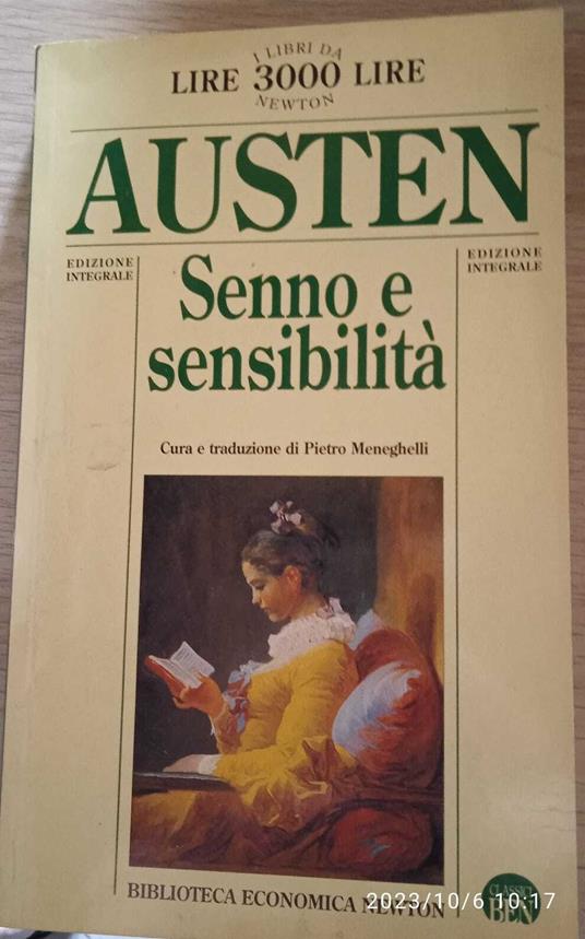 Senno e sensibilità - Jane Austen - copertina