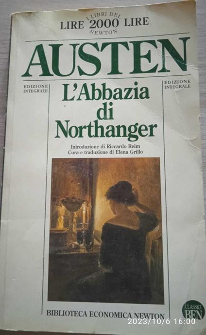 L' abbazia di Northanger - Jane Austen - copertina