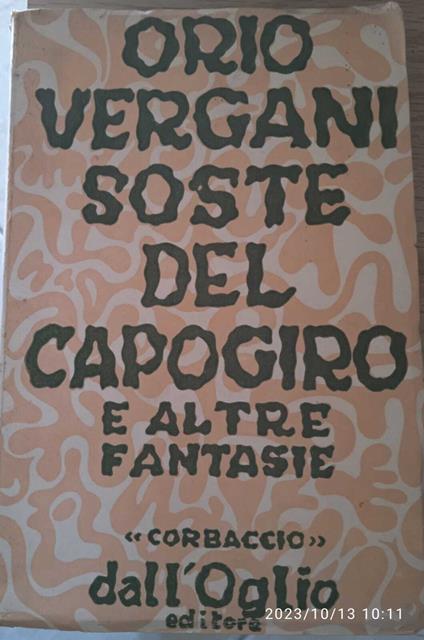 Soste del capogiro e altre fantasie - Orio Vergani - copertina