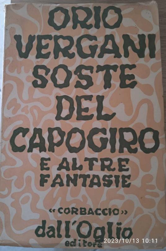 Soste del capogiro e altre fantasie - Orio Vergani - copertina