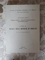 Lezioni di tecnica delle ricerche di mercato