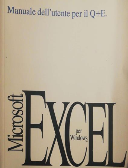 Microsoft Excel, Manuale dell'utente per il Q+E - copertina