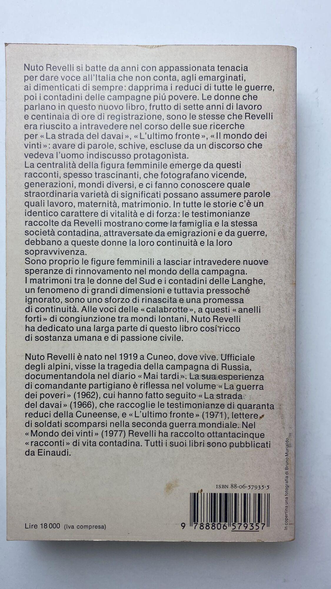 L' anello forte. La donna: storie di vita contadina
