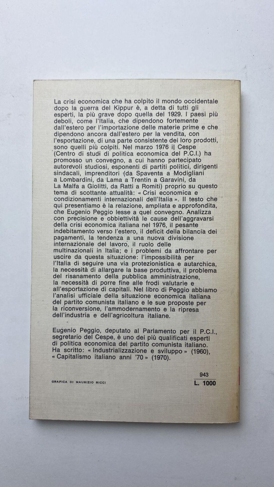 La crisi economica italiana