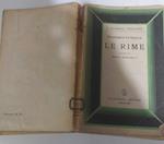 Le rime. A cura di Nicola Zingarelli