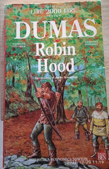 Robin Hood - Alexandre Dumas - copertina