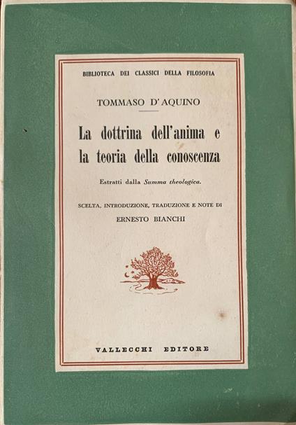 La dottrina dell'anima e la teoria della conoscenza - Tommaso d'Aquino (san) - copertina