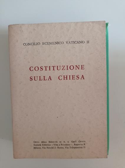 Costituzione sulla Chiesa - copertina