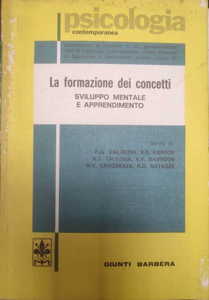 La formazione dei concetti - copertina