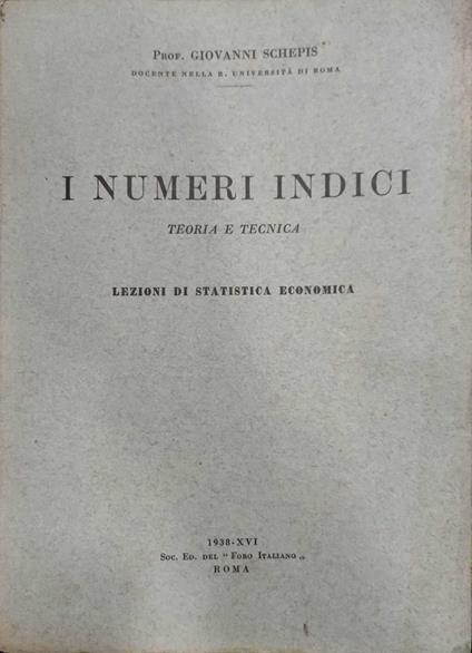 I numeri indici - copertina