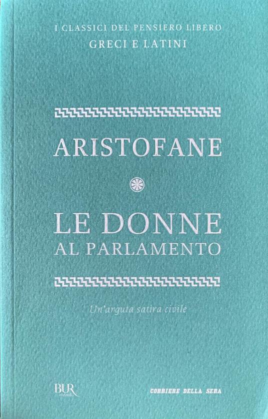 Le donne al parlamento - Aristofane - copertina