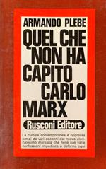 Quel che non ha capito Carl Marx