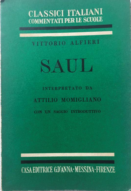 Saul - Vittorio Alfieri - copertina